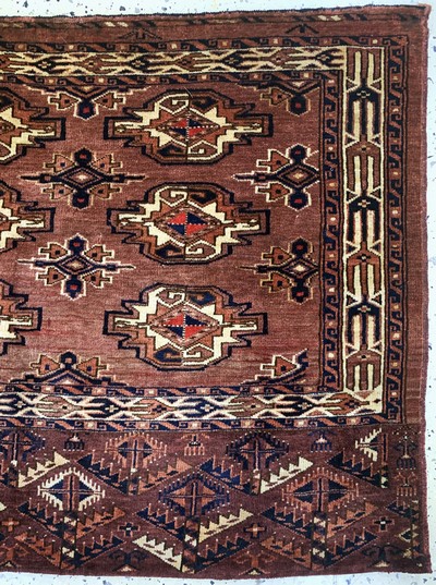 27138588a - Tekke Tschowal, Turkmenistan, um 1900, Wolle auf Wolle, ca. 135 x 80 cm, EHZ: 3 ...