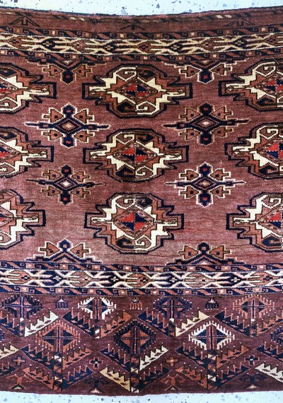 27138588b - Tekke Tschowal, Turkmenistan, um 1900, Wolle auf Wolle, ca. 135 x 80 cm, EHZ: 3 ...