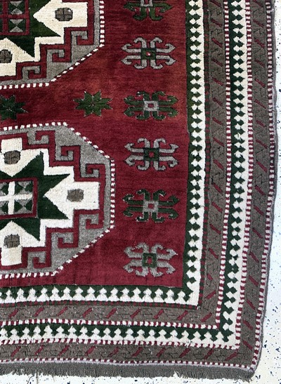 27138594a - Kars-Kazak, Türkei, Mitte 20.Jhd, Wolle aufWolle, ca. 230 x 172 cm, EHZ: 2 ...