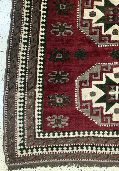 27138594b - Kars-Kazak, Türkei, Mitte 20.Jhd, Wolle aufWolle, ca. 230 x 172 cm, EHZ: 2 ...