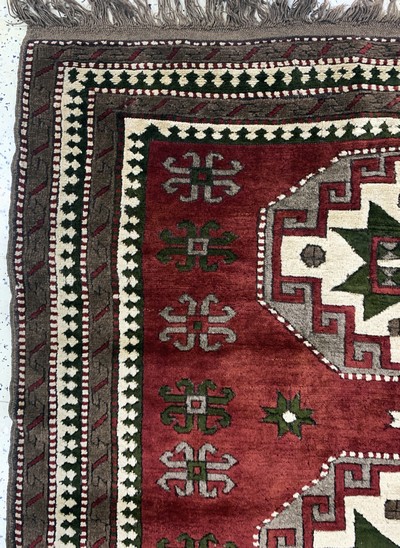 27138594c - Kars-Kazak, Türkei, Mitte 20.Jhd, Wolle aufWolle, ca. 230 x 172 cm, EHZ: 2 ...