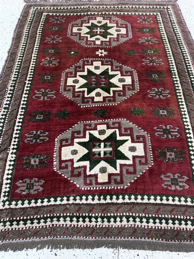 27138594e - Kars-Kazak, Türkei, Mitte 20.Jhd, Wolle aufWolle, ca. 230 x 172 cm, EHZ: 2 ...