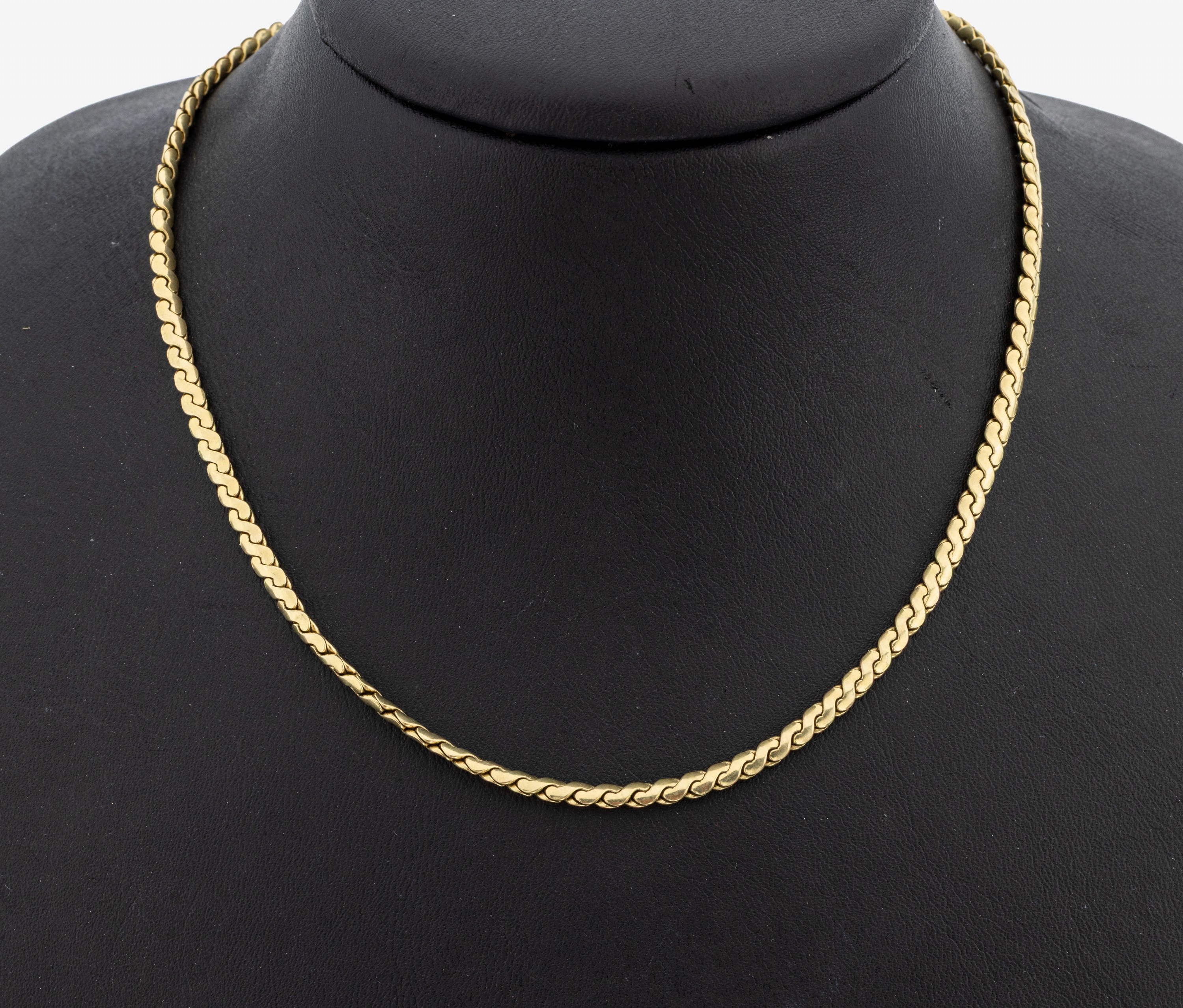 Image 27138601 - 14 kt Gold Collier, GG 585/000, L. ca. 70 cm, Federringschließe, ca. 31.2 g
