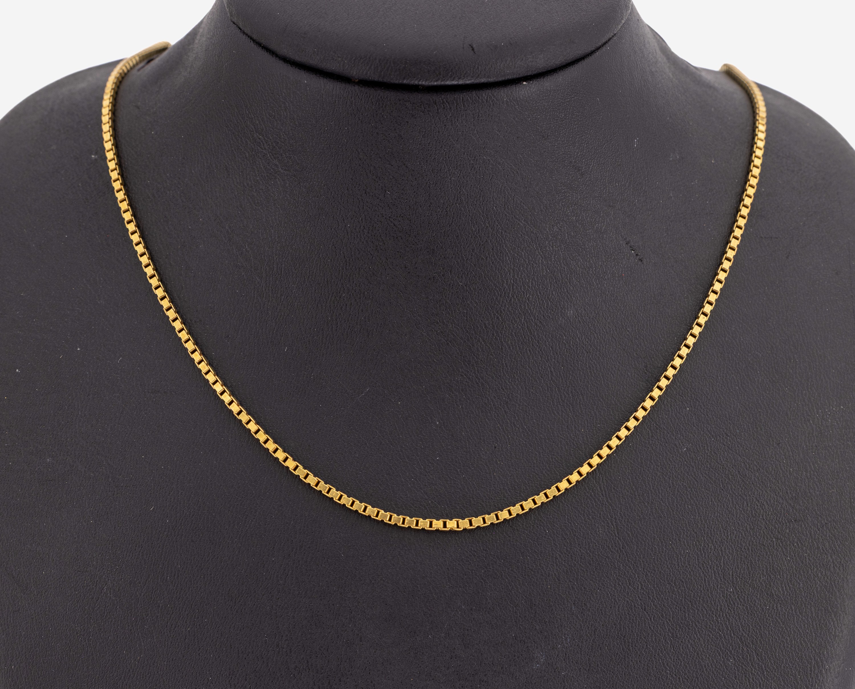 Image 27138603 - 14 kt Gold Kette, GG 585/000, Venezianerkette, L. ca. 61 cm, Federringschließe, ca. ...