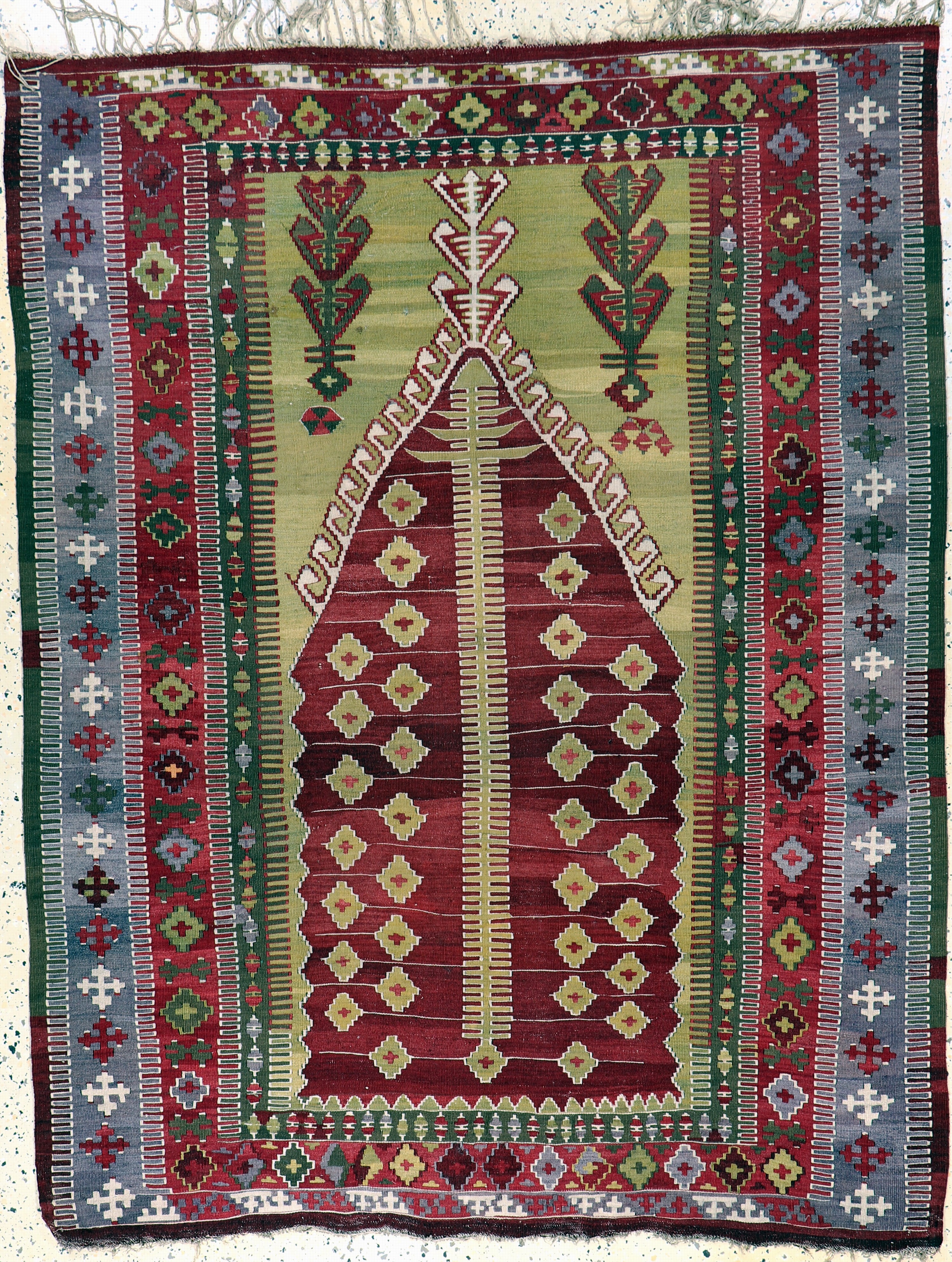 Image 27138618 - ´Erzurum´Gebetskelim antik, Türkei, 19.Jhd,Wolle auf Wolle, ca. 180 x 140 cm, EHZ: 2-3 ...