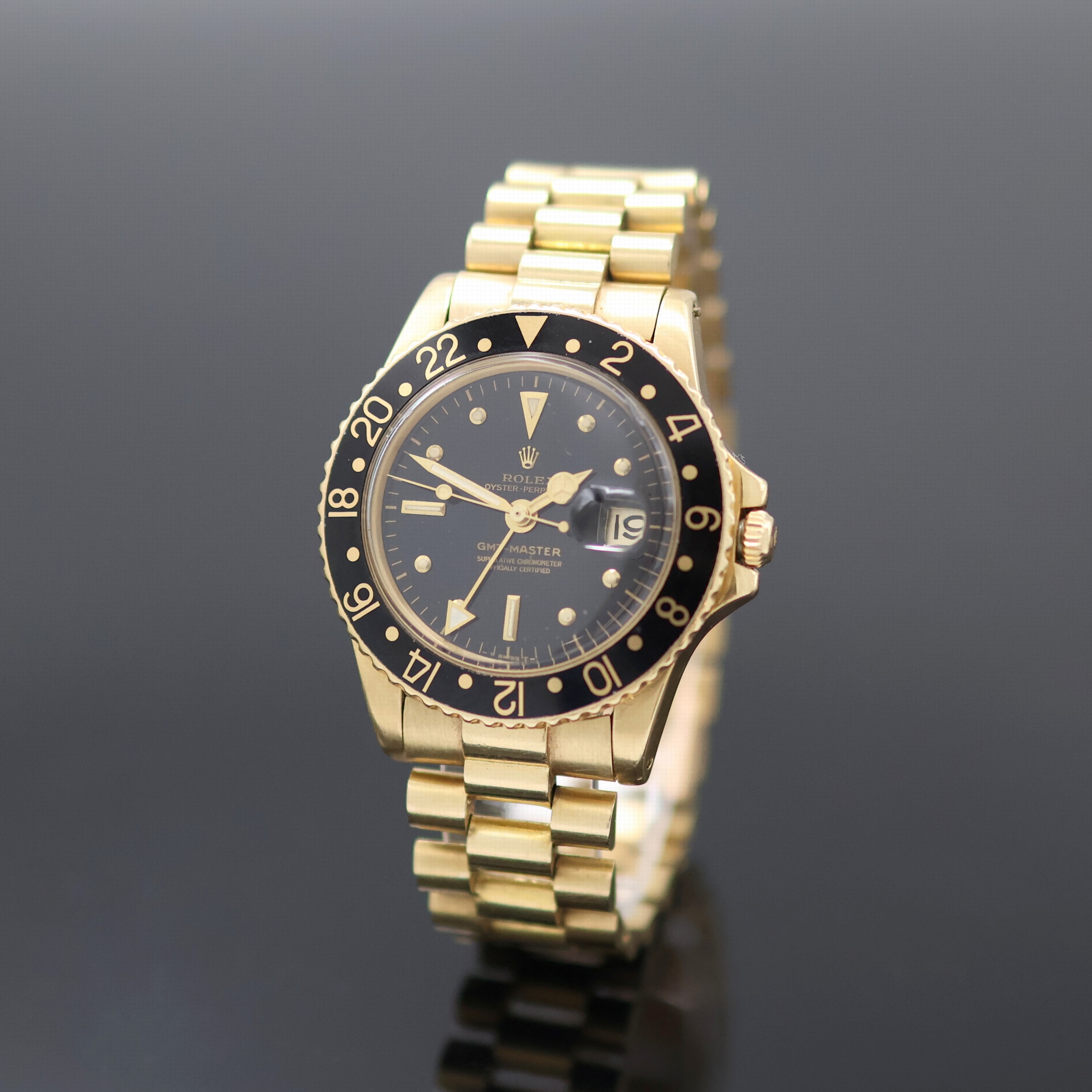 Image 27138634 - ROLEX Oyster Perpetual GMT-Master Herrenarmbanduhr in GG 750/000 Referenz 1675, Schweiz ...