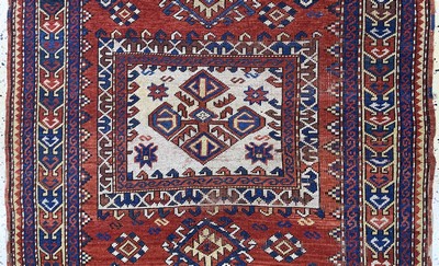 27138600b - Kazak antik, Kaukasus, 19.Jhd, Wolle auf Wolle, ca. 190 x 120 cm, EHZ: 3 Schätzpreis: ...