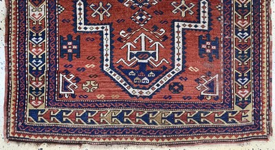 27138600c - Kazak antik, Kaukasus, 19.Jhd, Wolle auf Wolle, ca. 190 x 120 cm, EHZ: 3 Schätzpreis: ...