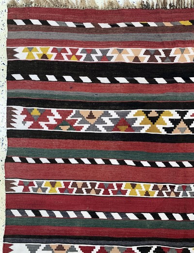 27138609e - Anatol Kelim, Türkei, Anfang 20.Jhd, Wolle auf Wolle, ca. 313 x 160 cm, EHZ: ...