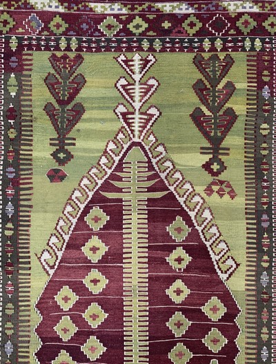 27138618c - ´Erzurum´Gebetskelim antik, Türkei, 19.Jhd,Wolle auf Wolle, ca. 180 x 140 cm, EHZ: 2-3 ...