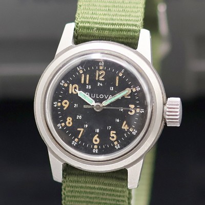 27138628a - BULOVA Militär Armbanduhr Type A17A der USA in Stahl, USA um 1959, Handaufzug, ...