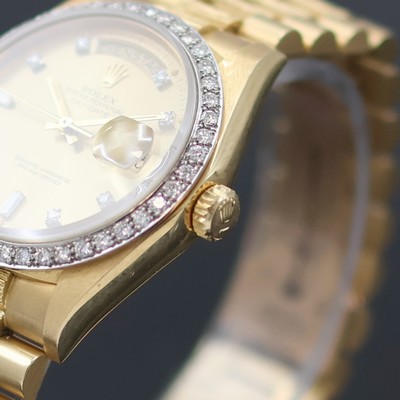 27138630b - ROLEX 18k yellow gold Oyster Perpetual Day- Date gents wristwatch reference 18078, ...