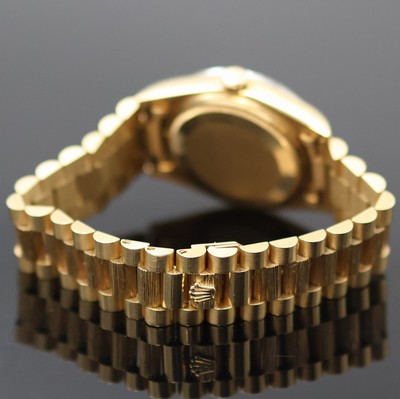 27138630c - ROLEX 18k yellow gold Oyster Perpetual Day- Date gents wristwatch reference 18078, ...