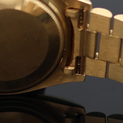 27138630f - ROLEX 18k yellow gold Oyster Perpetual Day- Date gents wristwatch reference 18078, ...