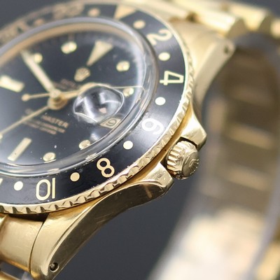27138634b - ROLEX Oyster Perpetual GMT-Master Herrenarmbanduhr in GG 750/000 Referenz 1675, Schweiz ...