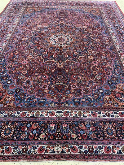 27138651i - Birdjand old signed, Persia, early 20th century, wool on cotton, approx. 410 x 313 ...