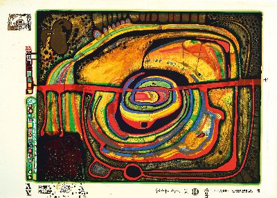 27138662k - Friedensreich Hundertwasser, 1928-2000, Siebdruck mit Metallprägung und Lackfirnis, ...