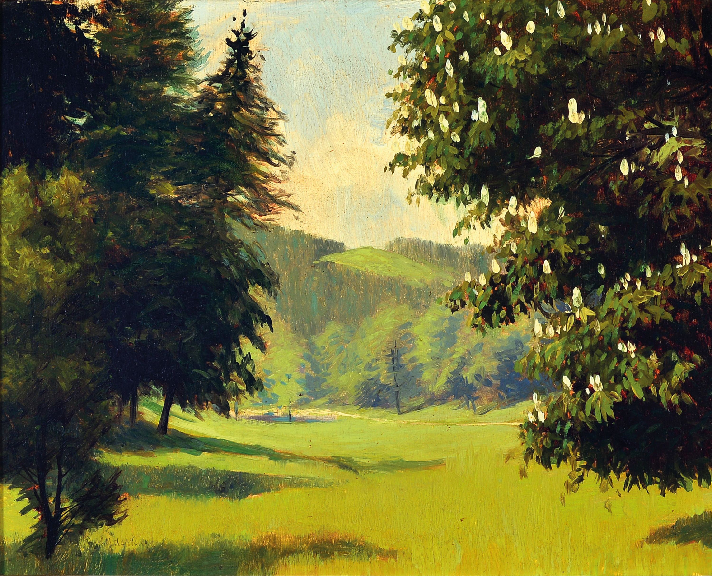 Image 27138757 - Karl Rohwedder-Ruge, 1865-1940 Hamburg, ´Kastanienblüte im Christianental bei ...