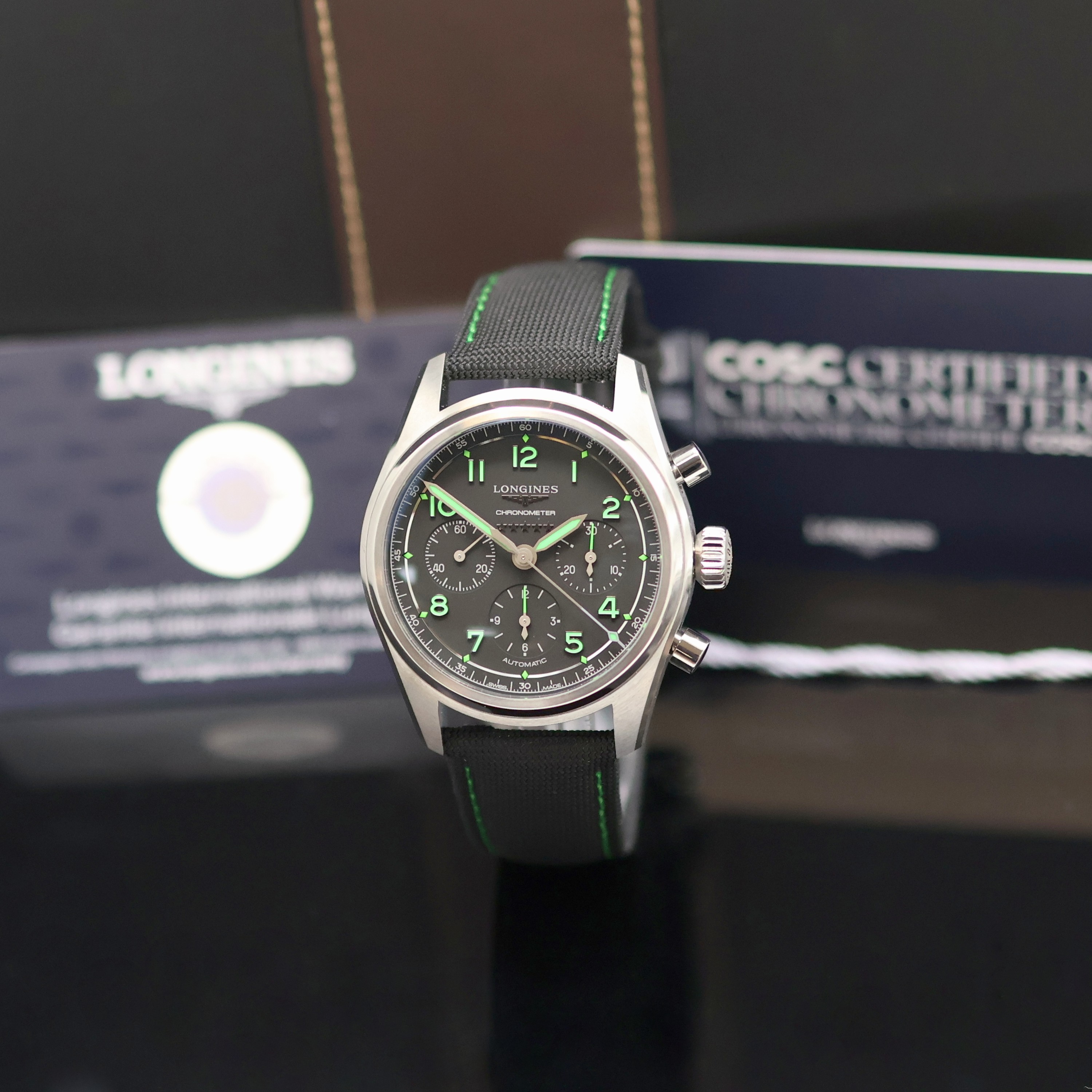Image 27139385 - LONGINES Spirit ungetragene Armbandchronograph Referenz L3.829.1.53.2, Automatik, ...