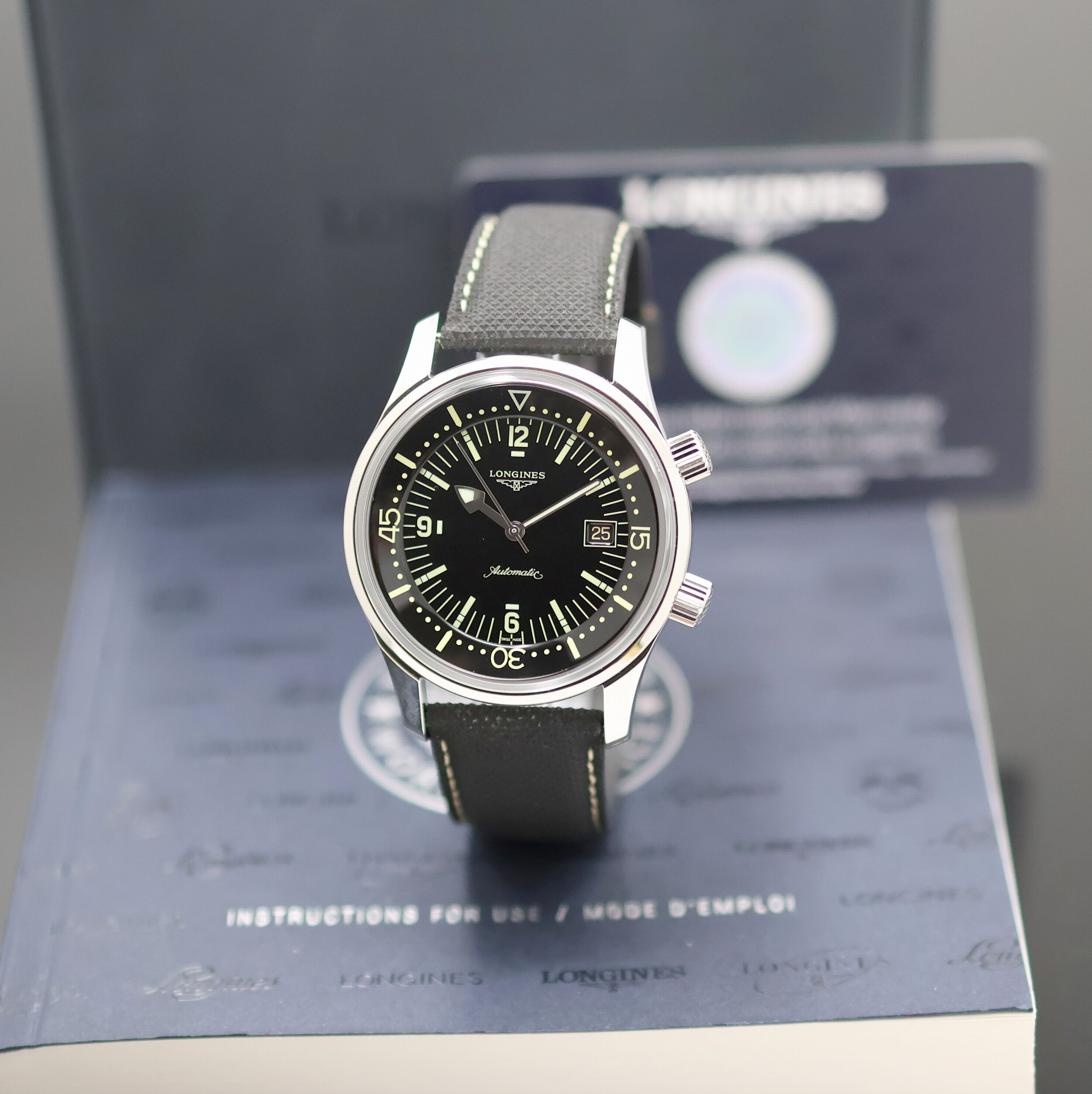 Image 27139480 - LONGINES Legend Diver ungetragene Herrenarmbanduhr Referenz L3.774.4.50.0, Automatik, ...
