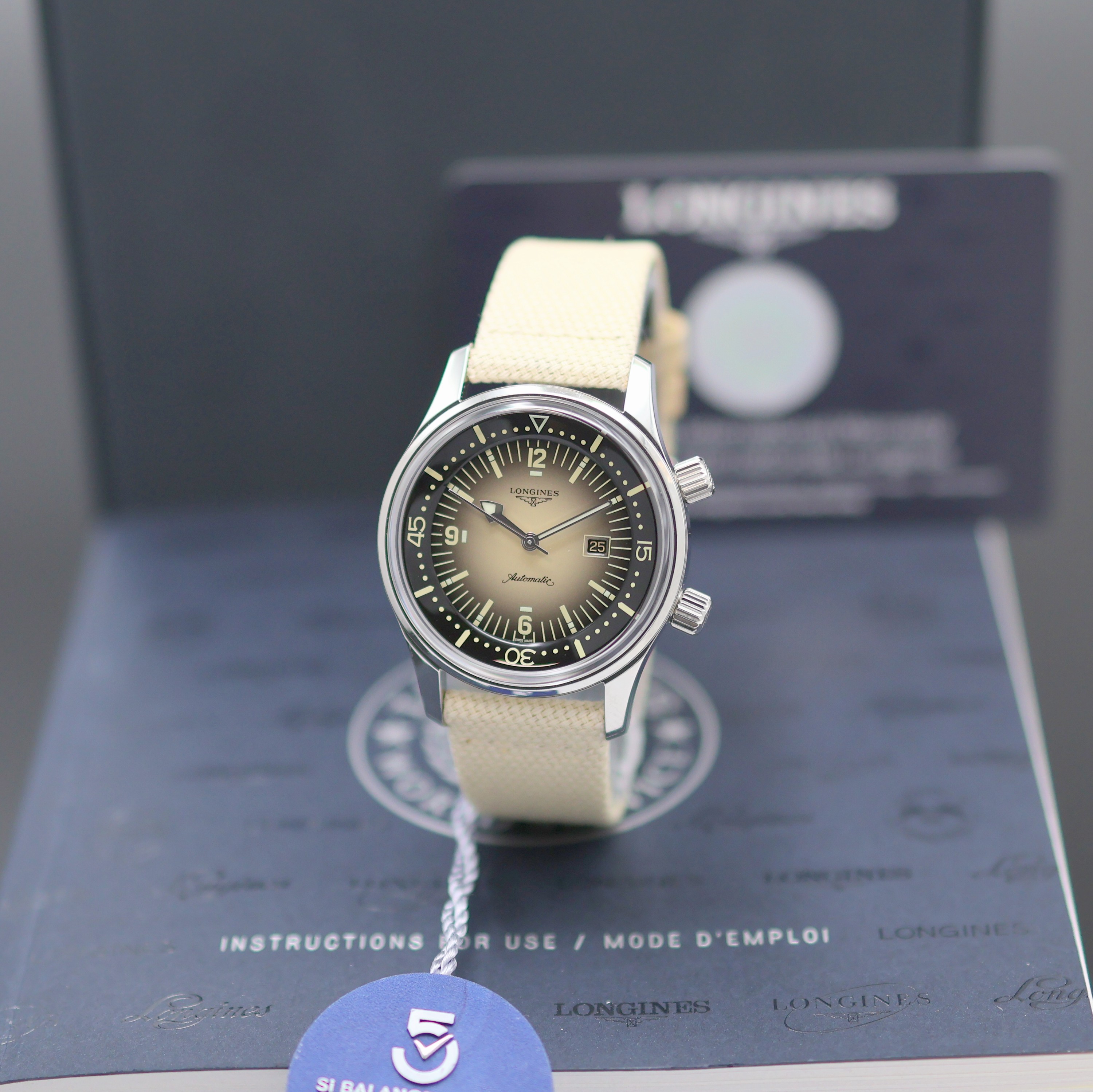 Image 27139490 - LONGINES Legend Diver ungetragene Armbanduhr Referenz L3.774.4.30.20, Automatik, ...