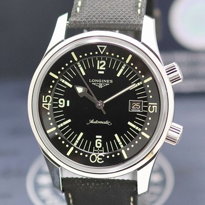 27139480a - LONGINES Legend Diver ungetragene Herrenarmbanduhr Referenz L3.774.4.50.0, Automatik, ...