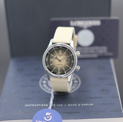 Image LONGINES Legend Diver unworn wristwatch reference L3.774.4.30.20, self winding, stainless ...