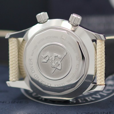 27139490e - LONGINES Legend Diver ungetragene Armbanduhr Referenz L3.774.4.30.20, Automatik, ...