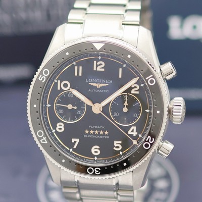 27139499a - LONGINES Spirit ungetragener Flyback- Armbandchronograph Referenz L3.821.4.53.6, beids. ...