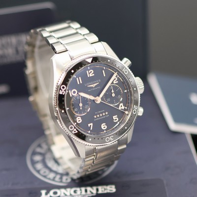 27139499b - LONGINES Spirit ungetragener Flyback- Armbandchronograph Referenz L3.821.4.53.6, beids. ...