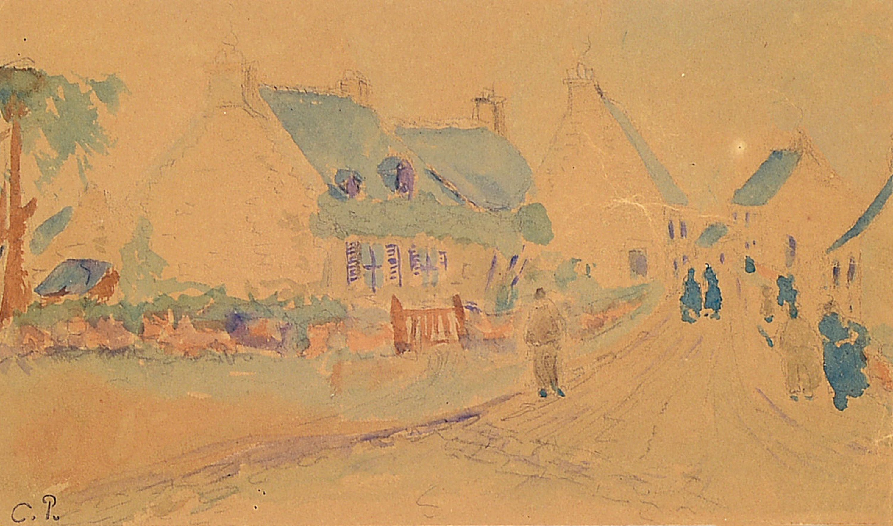 Image 27139541 - Camille Pissarro, 1830 - 1903, ´Rue de village´ (Valhermeil in Auvers-sur-mer), um 1880, ...