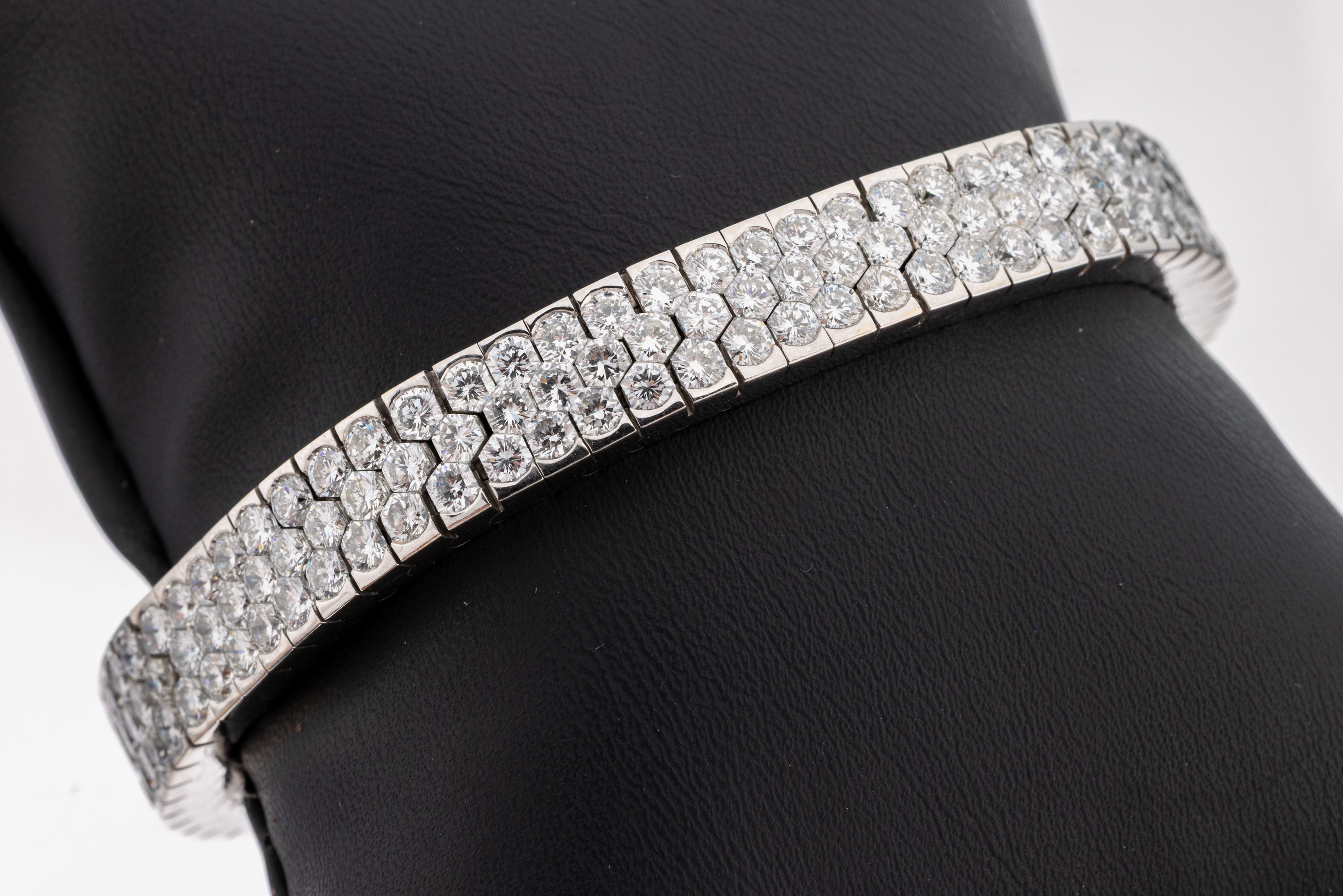 Image 27139565 - Prunkvolles 18 kt Gold Diamant-Armband, WG 750/000, qualitätvolle Verarbeitung, 191 ...