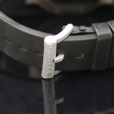 27139508d - BULGARI Aluminium Armbanduhr Referenz Al 38 A, Schweiz um 1995, Automatik, teils schwarz ...