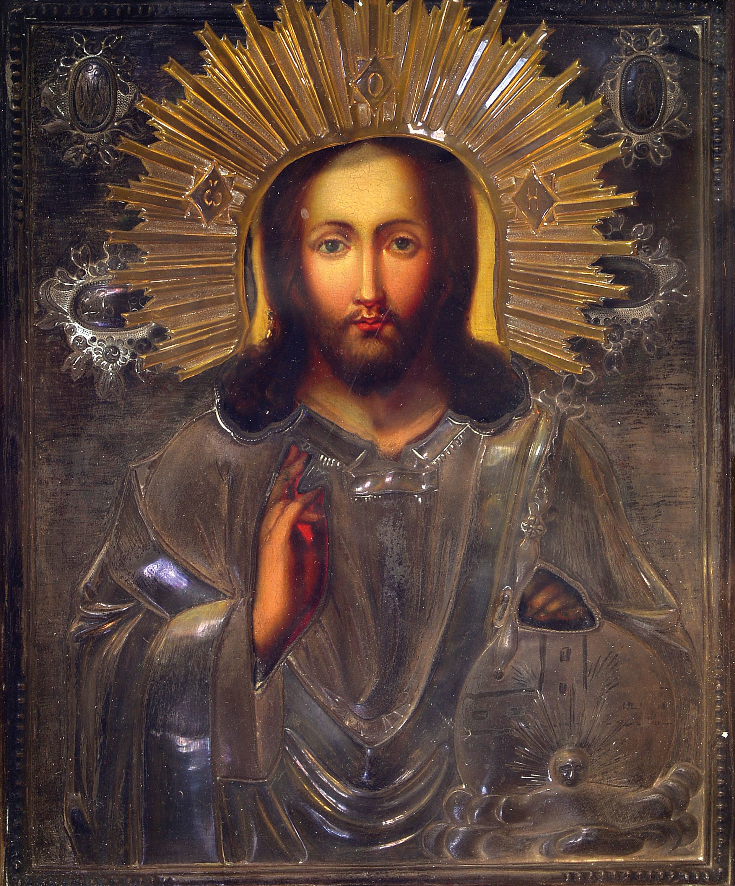 Image 27139668 - Pantocrator icon, Russia, mid/2nd half of the 19th century, tempera on wood, ...