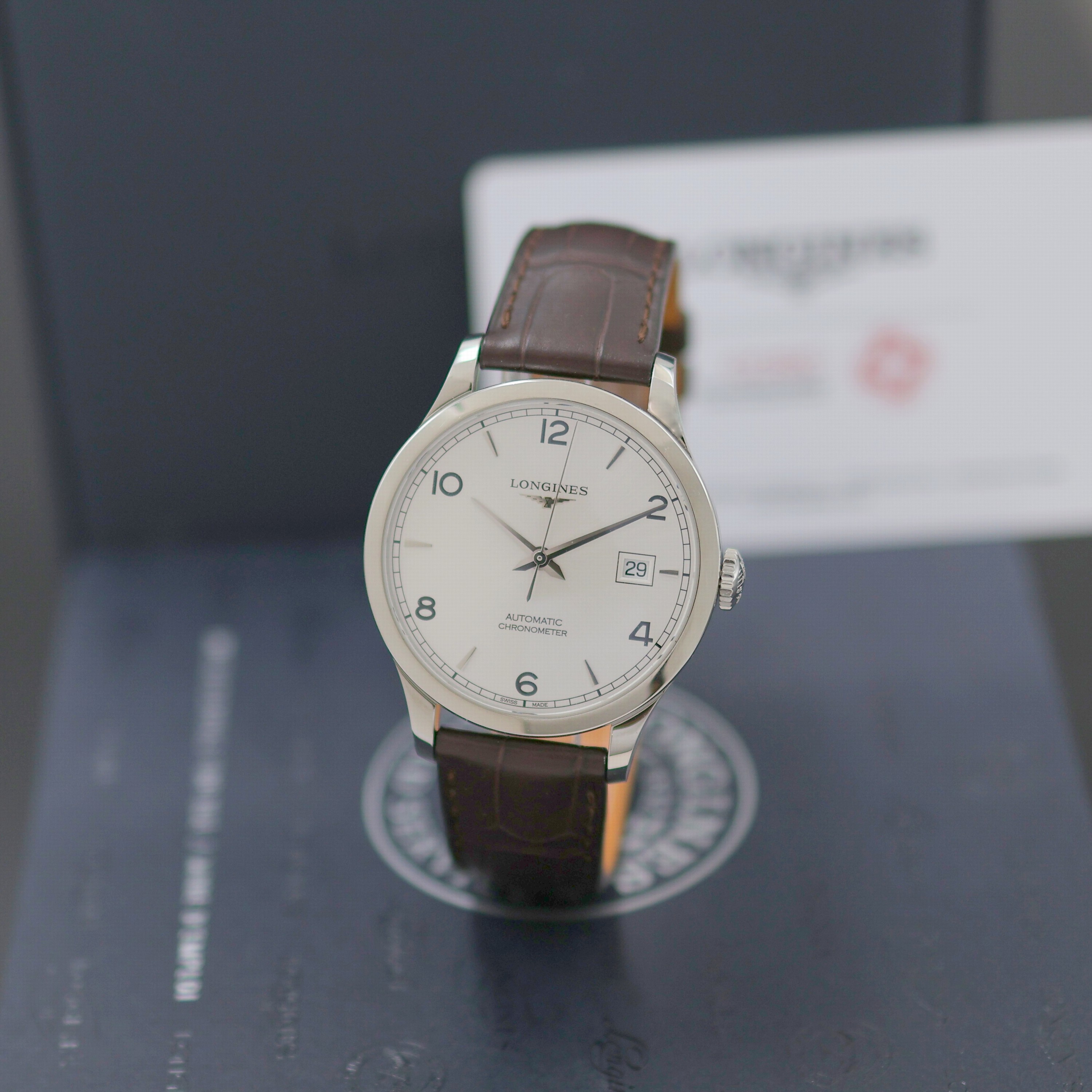 Image 27139981 - LONGINES Record Herrenarmbanduhr Referenz L2.820.4.76.2, Automatik, Chronometer in ...