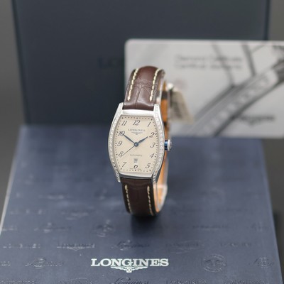 Image LONGINES Evidenza diamond-set ladies wristwatch reference L2.142.0.70.2, self winding, ...