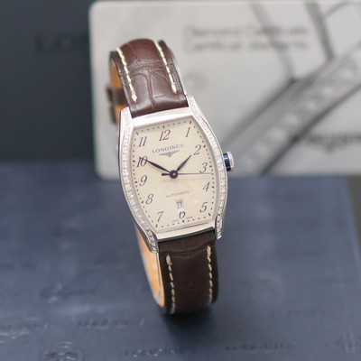 27140447b - LONGINES Evidenza diamantbesetzte Damenarmbanduhr Referenz L2.142.0.70.2, Automatik, ...