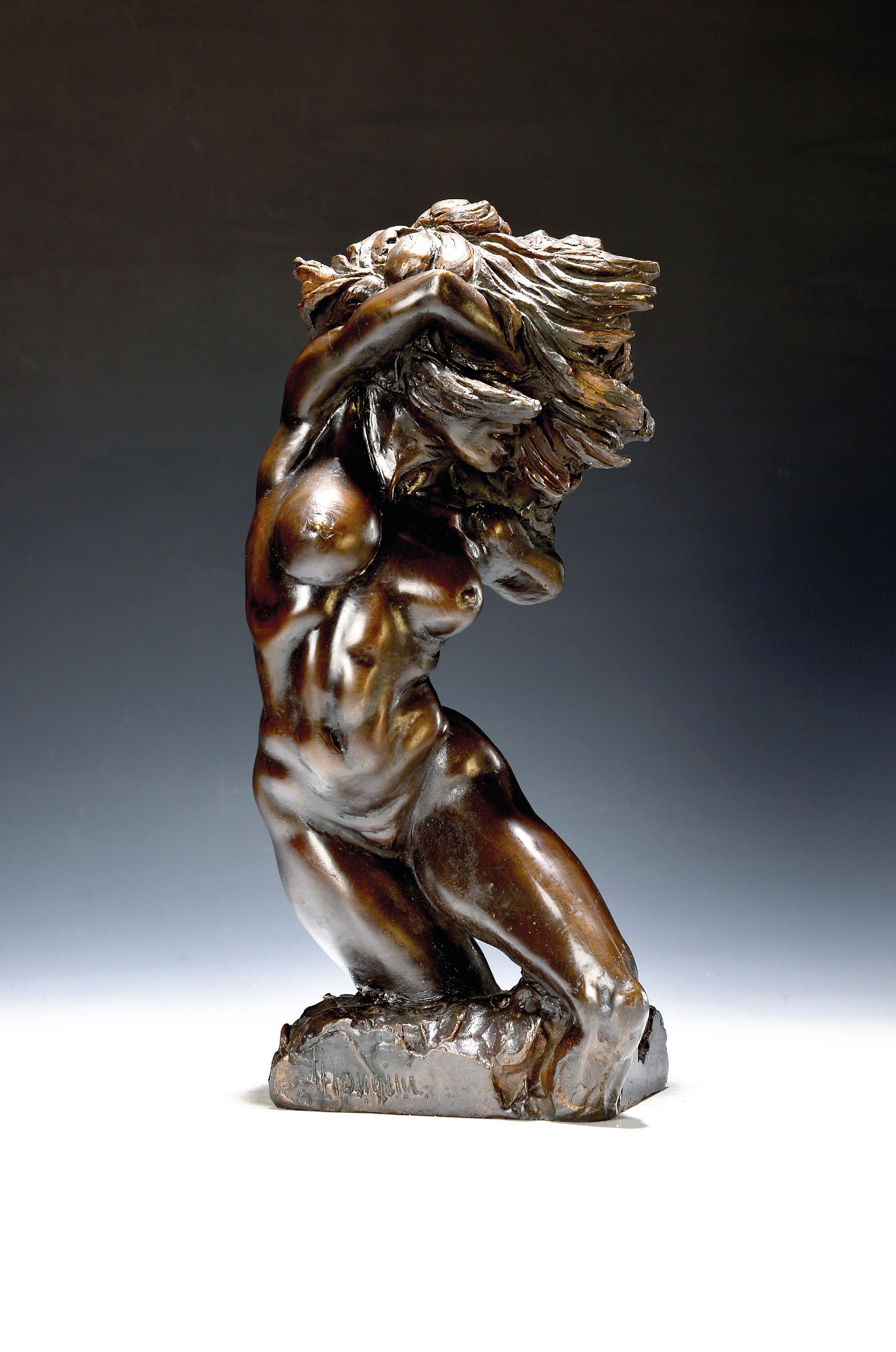Image 27140577 - Constanzo Mangini, 1918 Mailand - 1981, große Bronzeskulptur, Nudo, patiniert, 82/399, ...