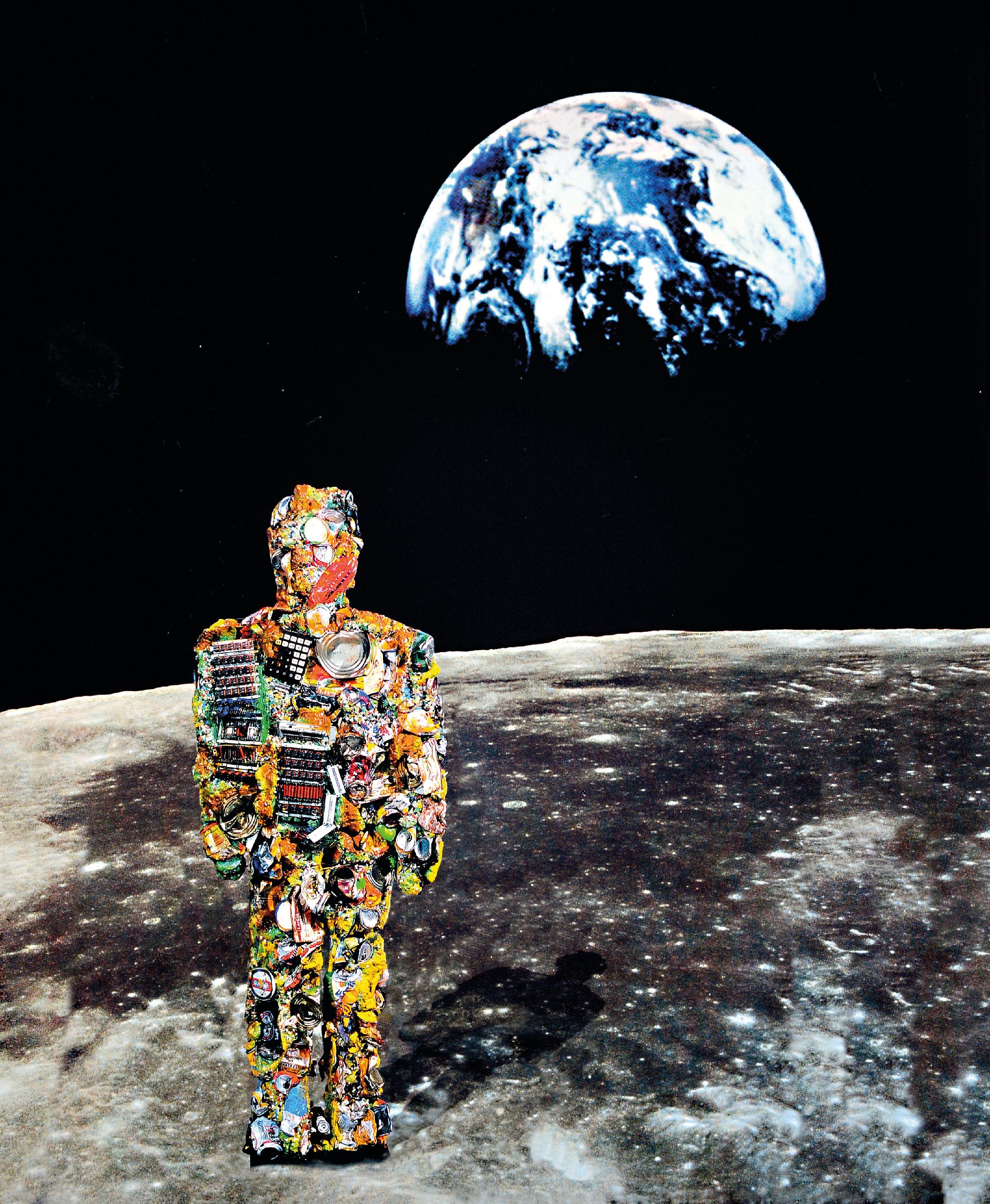Image 27140587 - H.A. Schult, geb. 1939, zwei Lithographien, Trash People in New York und on the moon,, ...