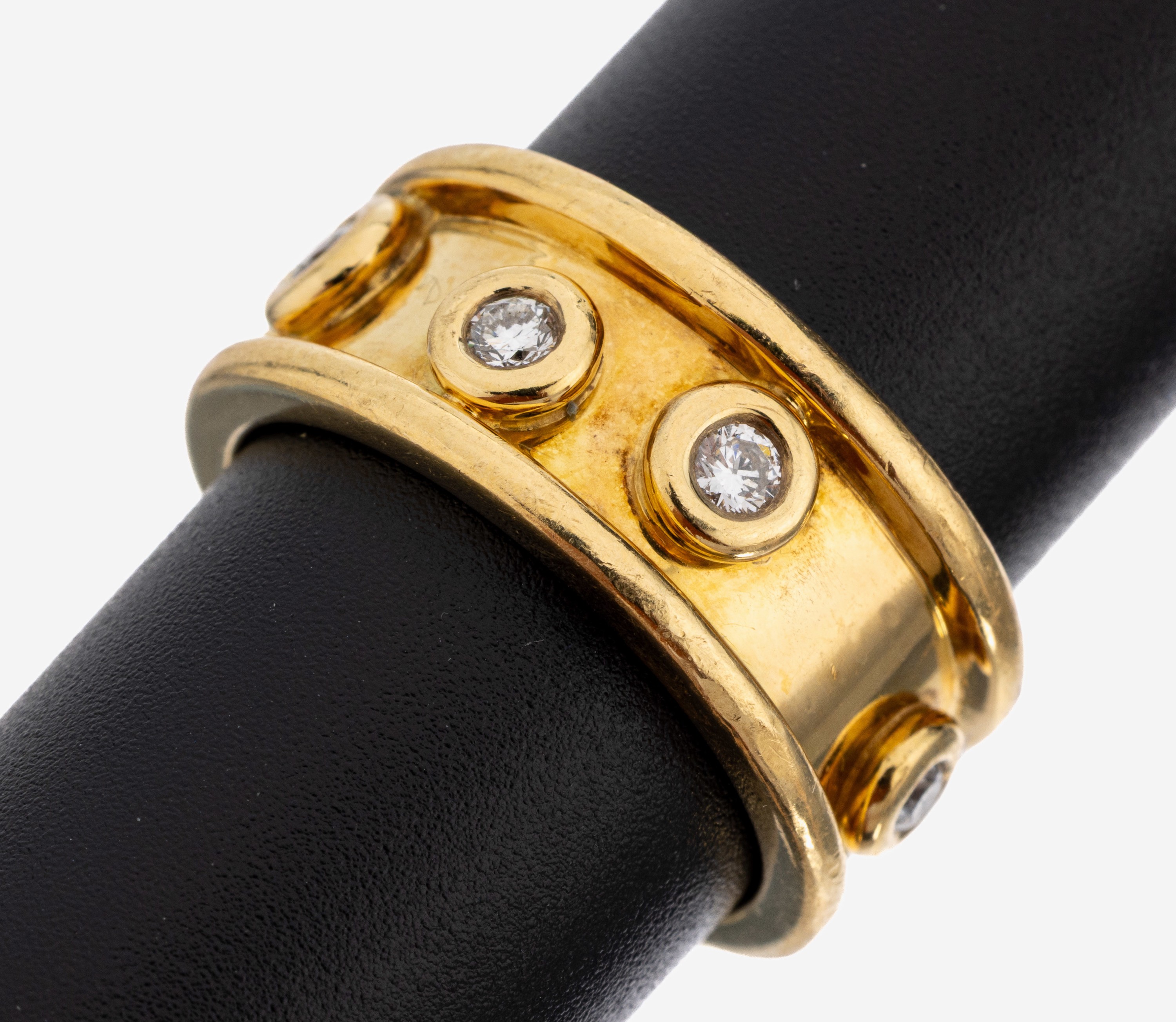 Image 27140825 - 18 kt Gold Brillant-Ring, GG 750/000, qualitätvolle Verarbeitung, 8 einzeln ...