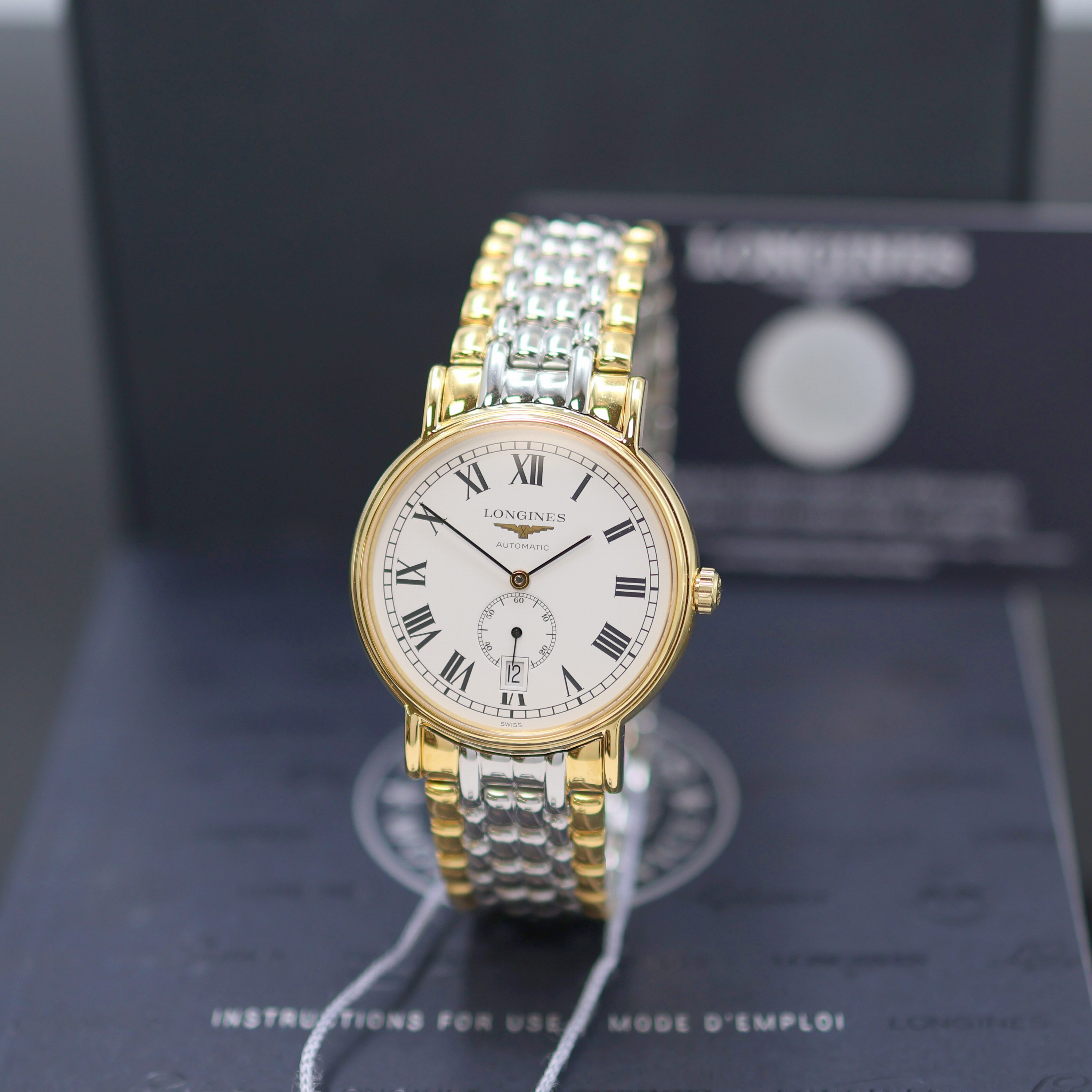 Image 27140978 - LONGINES Présence ungetragene Herrenarmbanduhr Referenz L4.805.2117, Automatik, verg. ...
