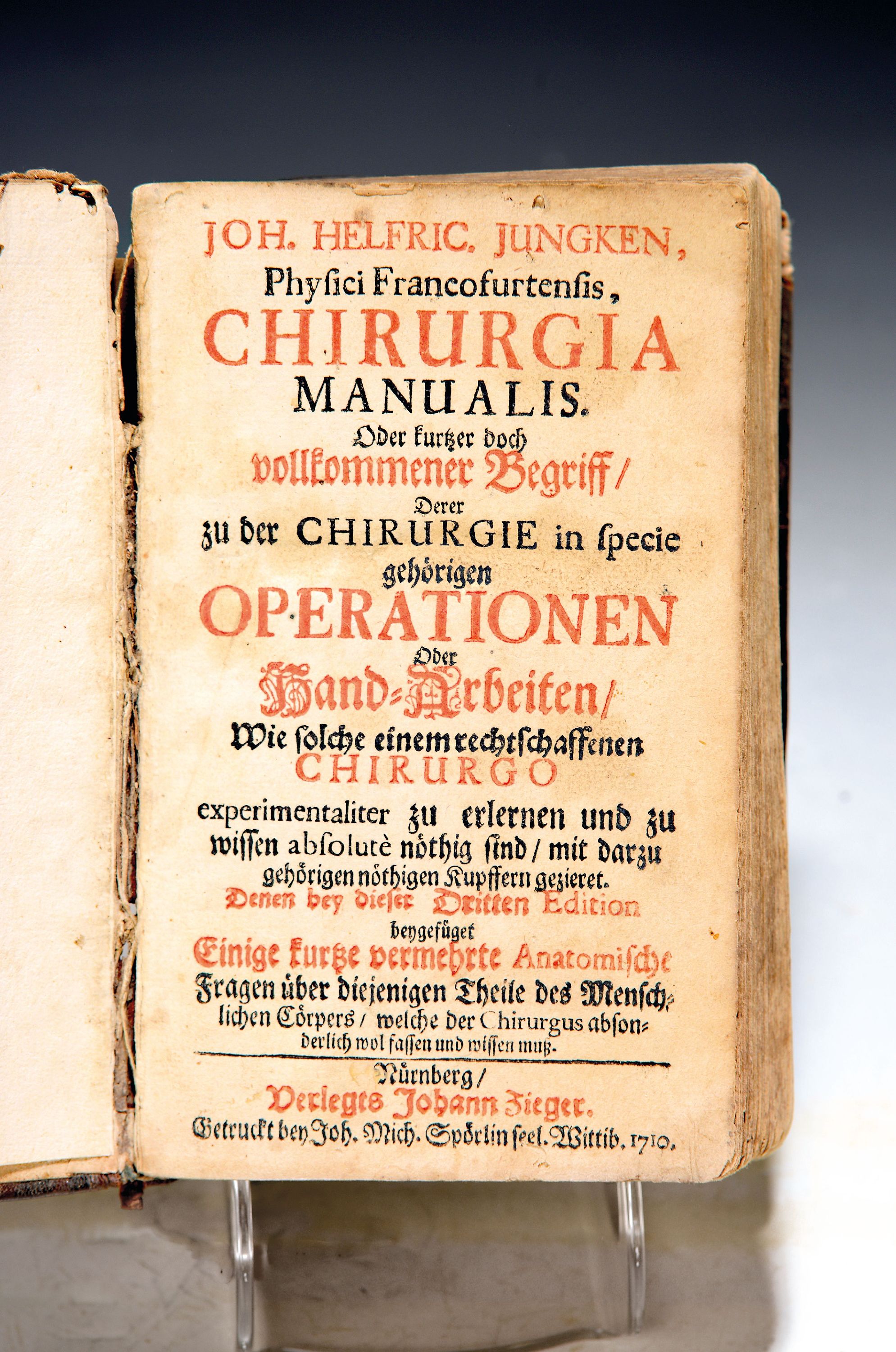 Image 27141049 - Johann Helfrich Jüngken (1648-1726):´Chirurgia manualis, Nürnberg, Johann Zieger 1710´ ...