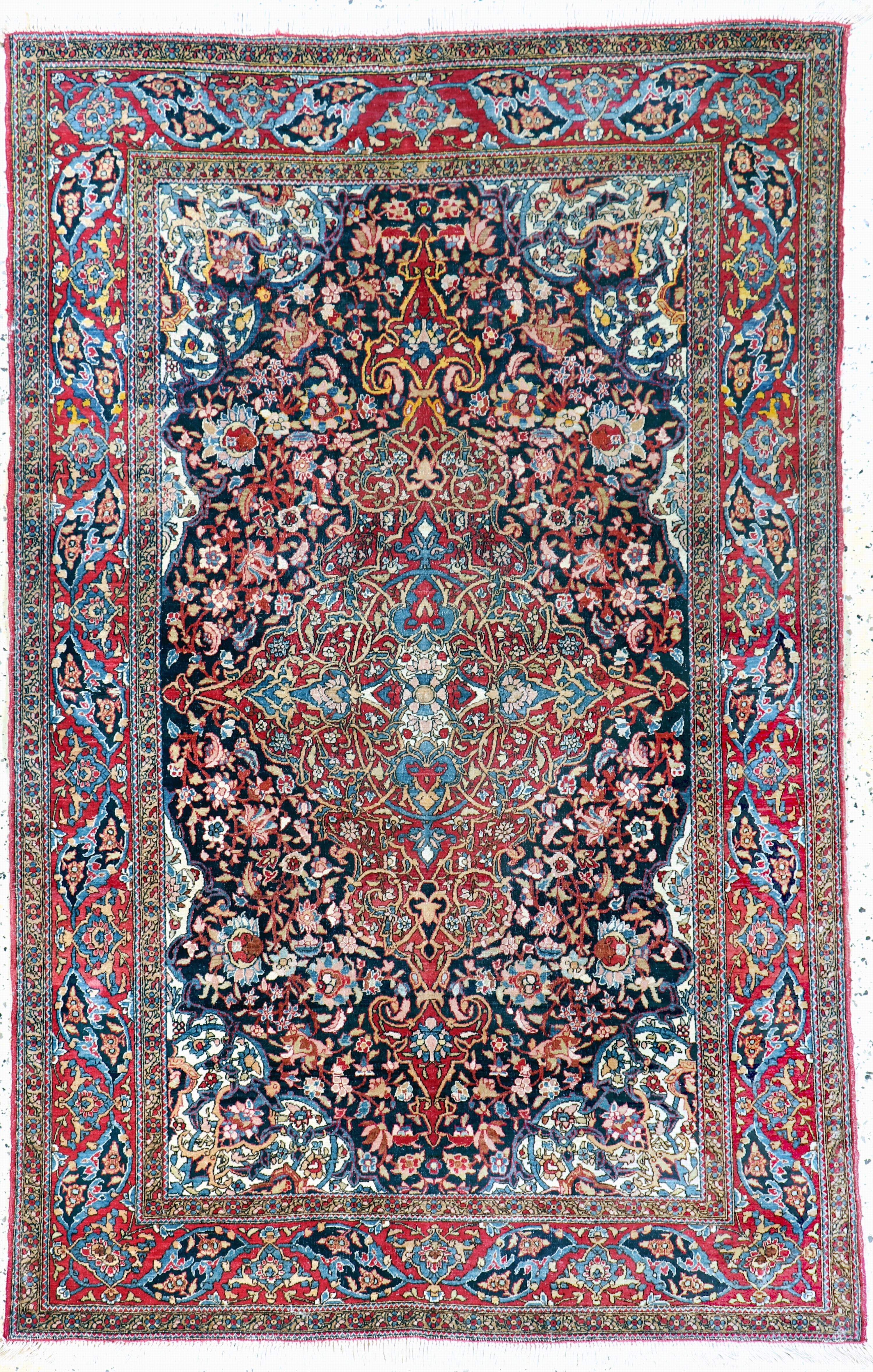 Image 27141088 - Esfahan antik, Persien, um 1900, Wolle auf Baumwolle, ca. 210 x 135 cm, EHZ: 3,(Fransen ...