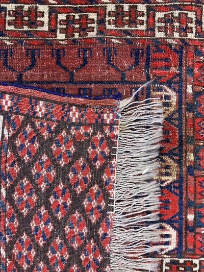 27141062e - Tekke Engsi antik, Turkmenistan, 19.Jhd, Wolle auf Wolle, ca. 140 x 120 cm, EHZ: 3 ...