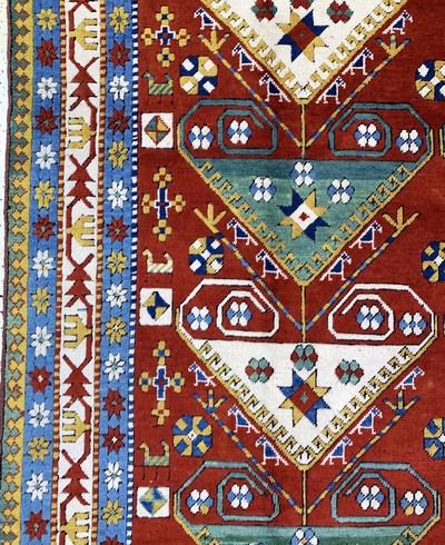 27141077c - Kars, Türkei, Mitte 20.Jhd, Wolle auf Wolle, ca. 291 x 215 cm, EHZ: 2 Schätzpreis: ...