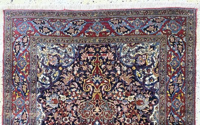 27141088a - Esfahan antik, Persien, um 1900, Wolle auf Baumwolle, ca. 210 x 135 cm, EHZ: 3,(Fransen ...
