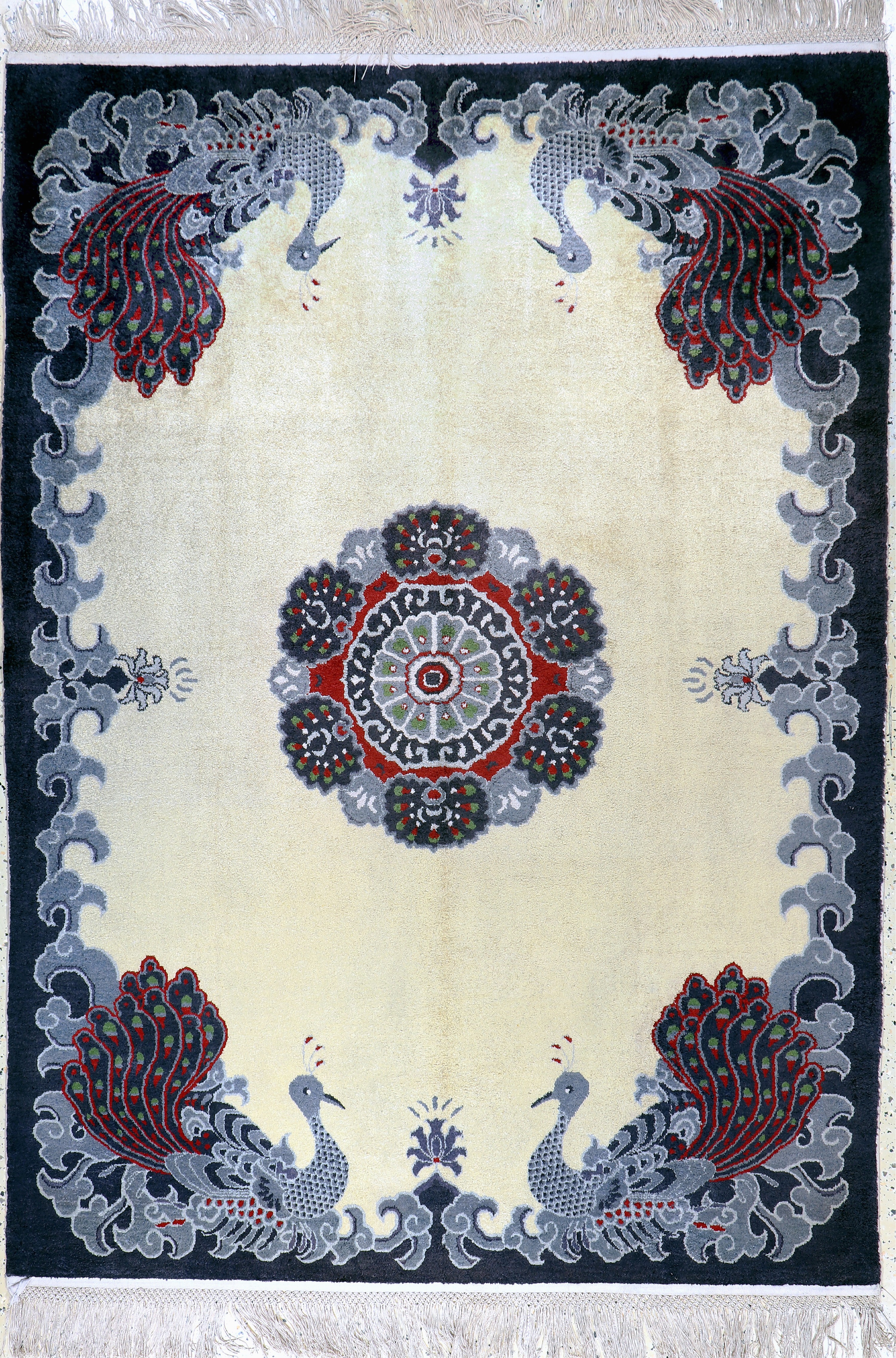Image 27141101 - Seiden Peking, China, Anfang 20.Jhd, reine Naturseide, ca. 215 x 155 cm, EHZ: 1-2 ...