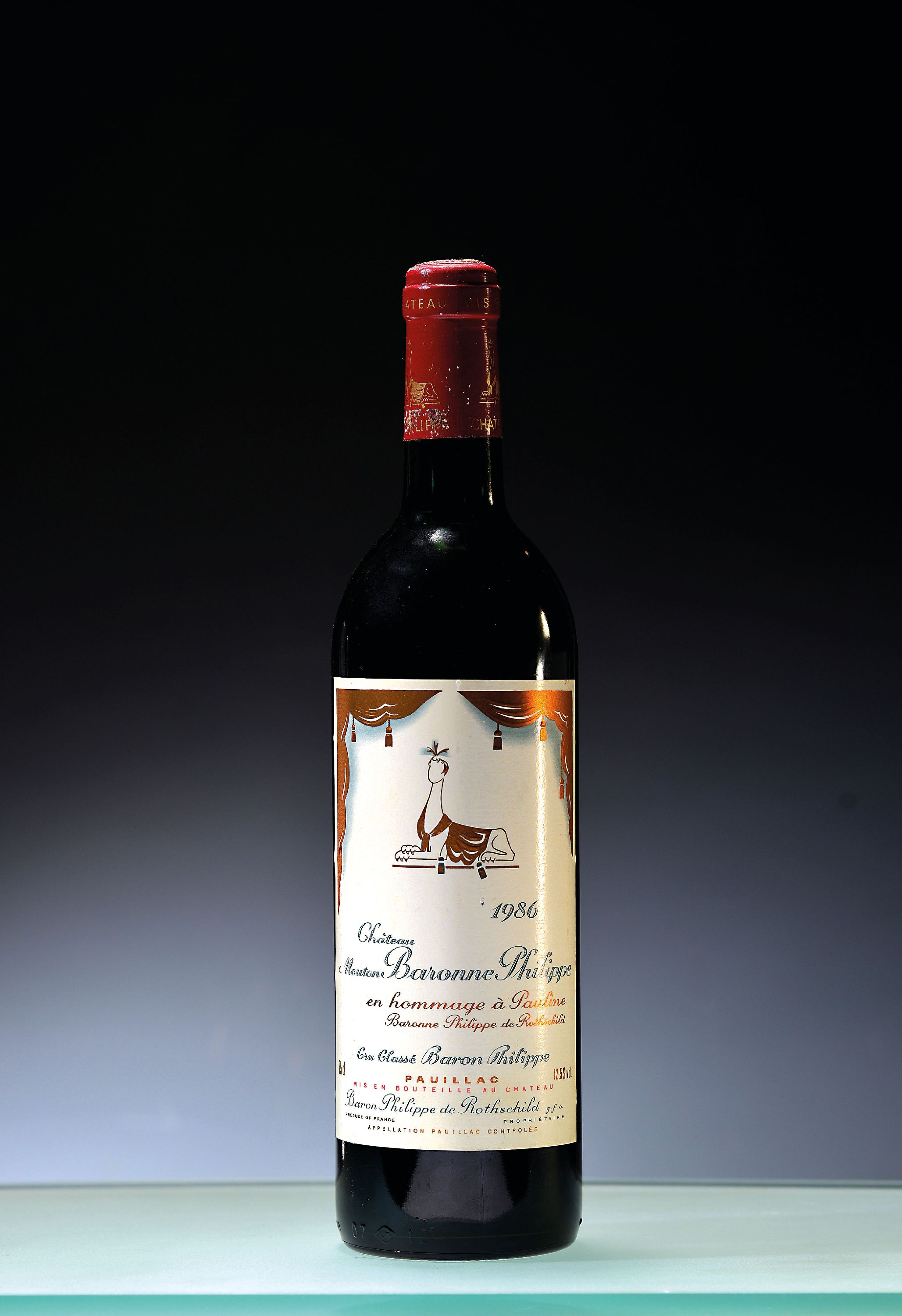 Image 27141139 - 1 Flasche 1986 Chateau Mouton Baronne Philippe, Pauillac, ca. 75cl, 12,5%Vol., top ...