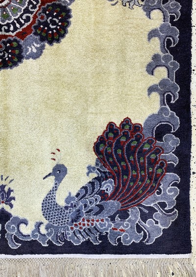 27141101a - Seiden Peking, China, Anfang 20.Jhd, reine Naturseide, ca. 215 x 155 cm, EHZ: 1-2 ...