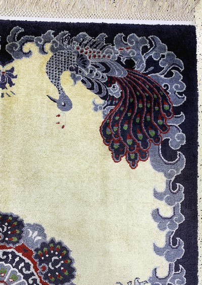 27141101d - Seiden Peking, China, Anfang 20.Jhd, reine Naturseide, ca. 215 x 155 cm, EHZ: 1-2 ...